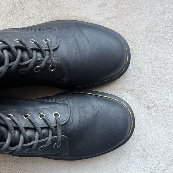 Dr. Martens 20846 Black Smooth Leather 8-Eye Combat Boot Men 9 Women 10 Grunge - Picture 8 of 16